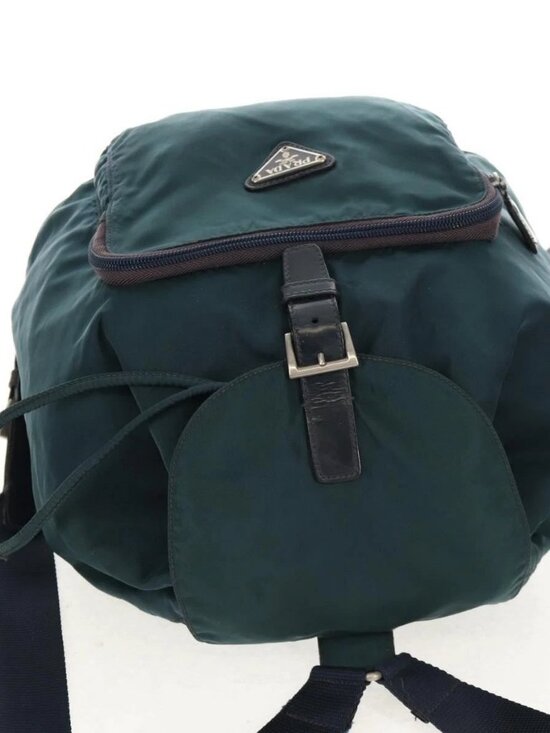 PRADA Backpack Nylon Blue Silver Auth 157773 main image 9